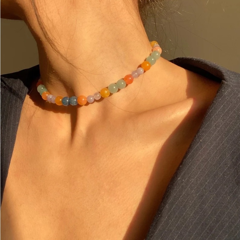 Multicolor Gemstone Beaded Necklace